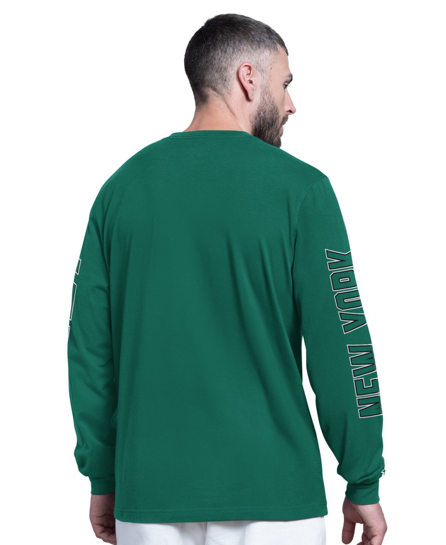 Мужская футболка Starter Green New York Jets Clutch Hit II Long-Sleeve — фото 4