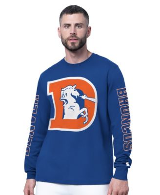 Men's Royal Denver Broncos Clutch Hit II Logo Long-Sleeve T-Shirt