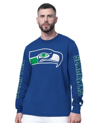 Men's Royal Seattle Seahawks Clutch Hit II Logo Long-Sleeve T-Shirt