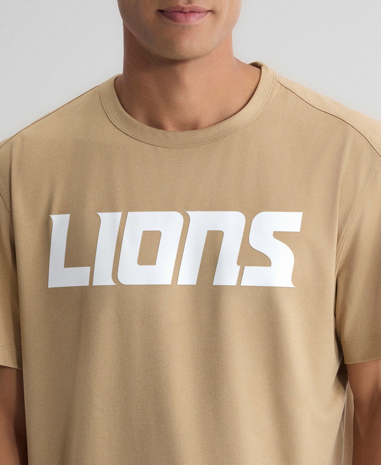 Men's Tan Detroit Lions Clutch T-Shirt