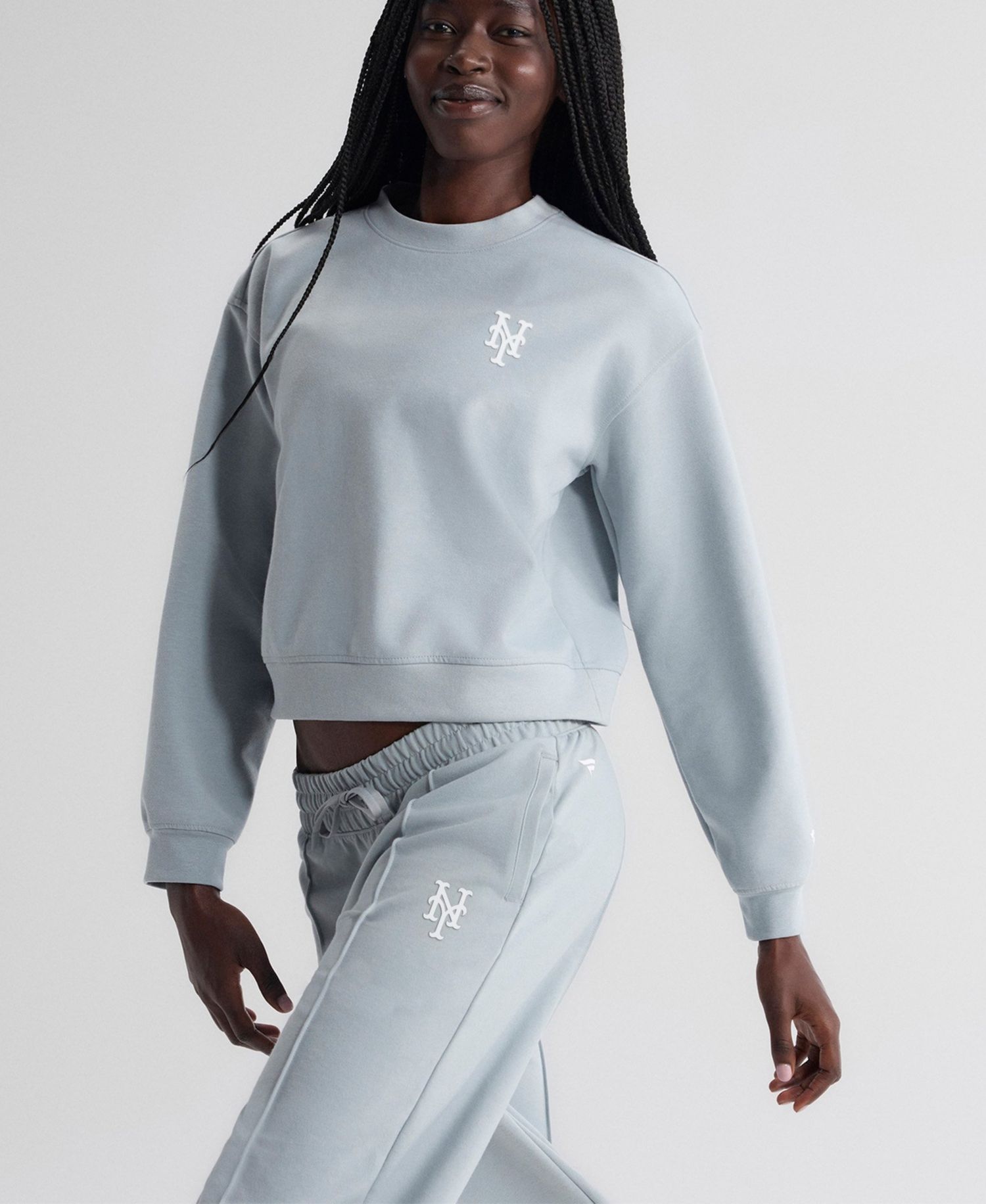 Women's New York Mets Clutch Wide-Leg Double-Knit Drawstring Pants