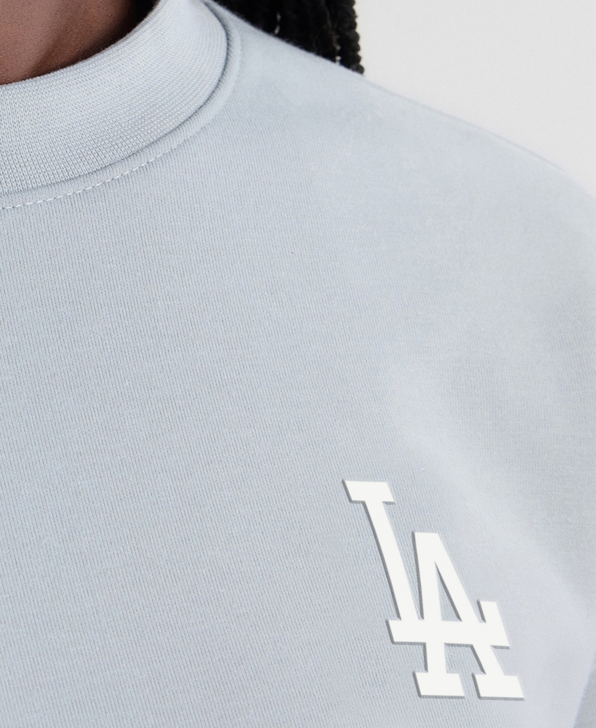 Fanatics Women's Gray Los Angeles Dodgers Oversized Clutch Tri-Blend Sweatshirt