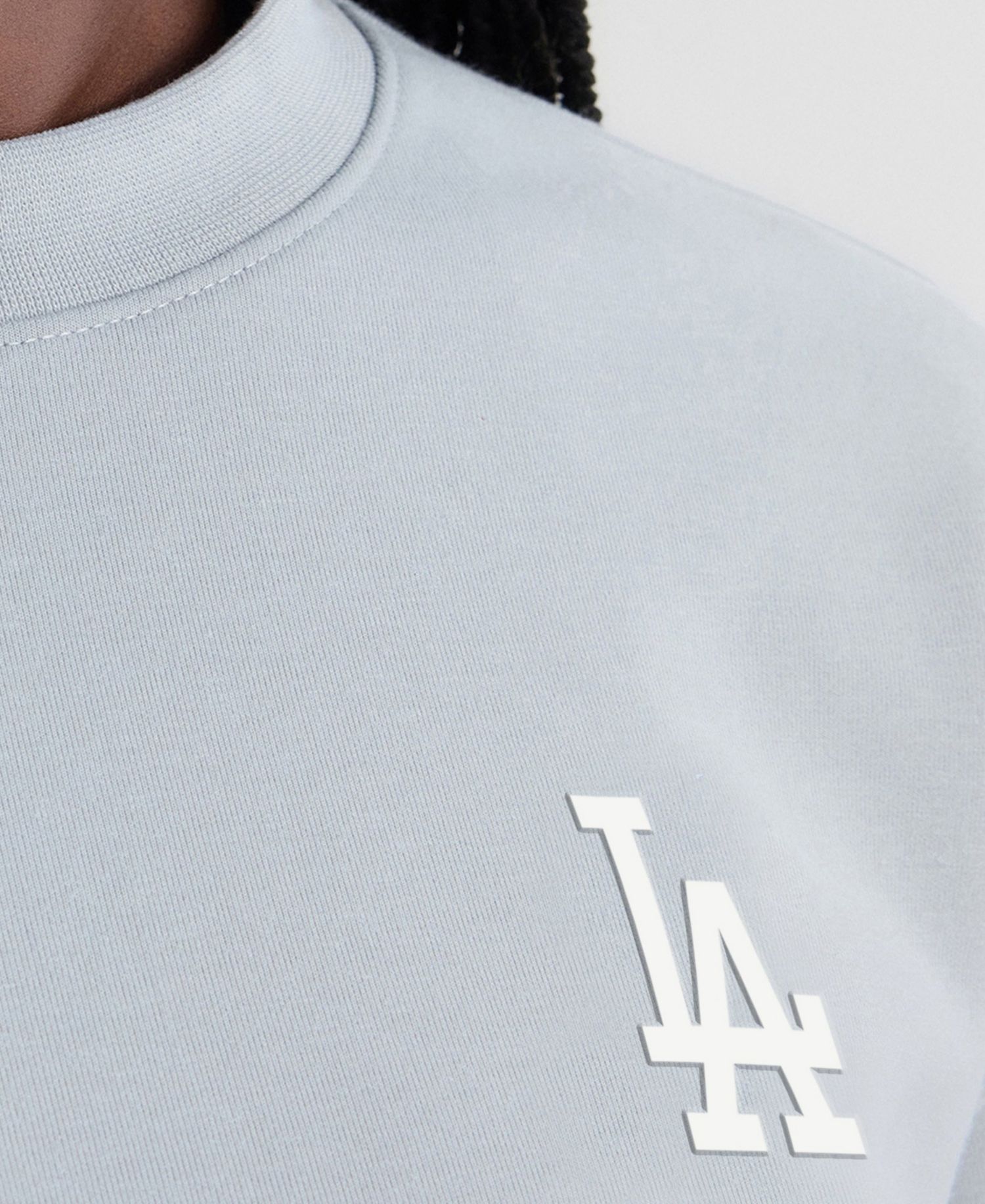 Women's Gray Los Angeles Dodgers Oversized Clutch Tri-Blend Sweatshirt