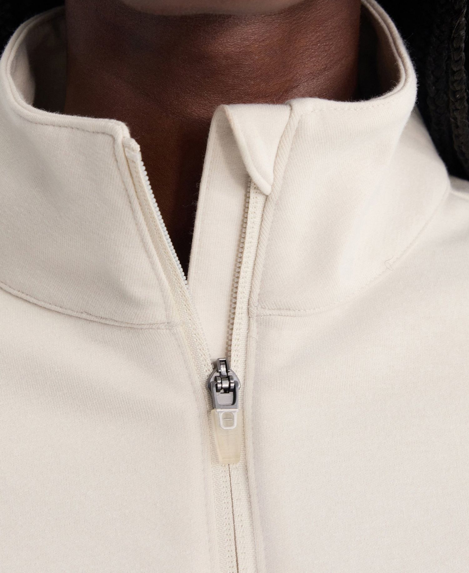 Women's Beige Los Angeles Dodgers Oversized Clutch Tri-Blend Half-Zip Pullover Sweatshirt