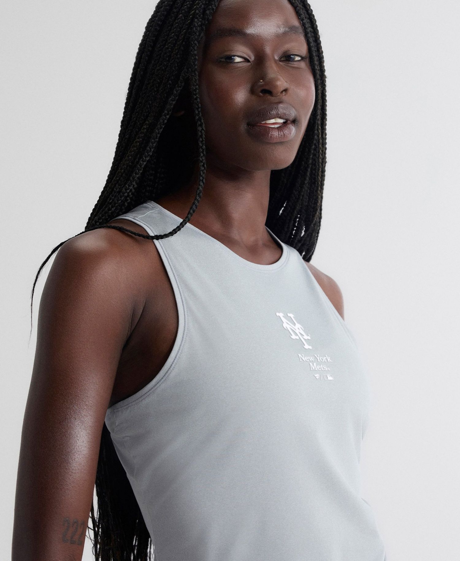 Women's New York Mets Clutch Athletic-Fit Crewneck Tank Top