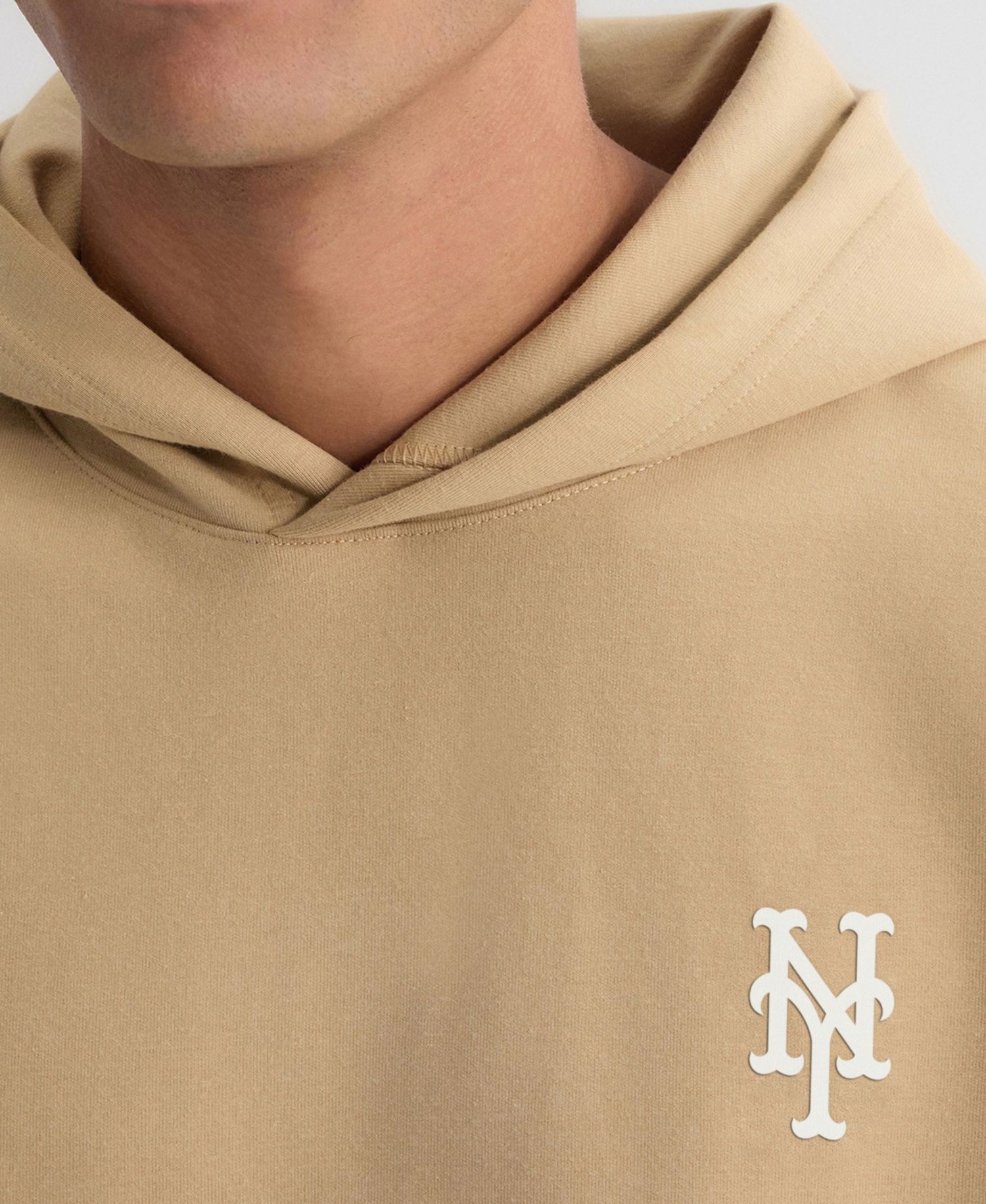 Men's Khaki New York Mets Clutch Tri-Blend Hoodie