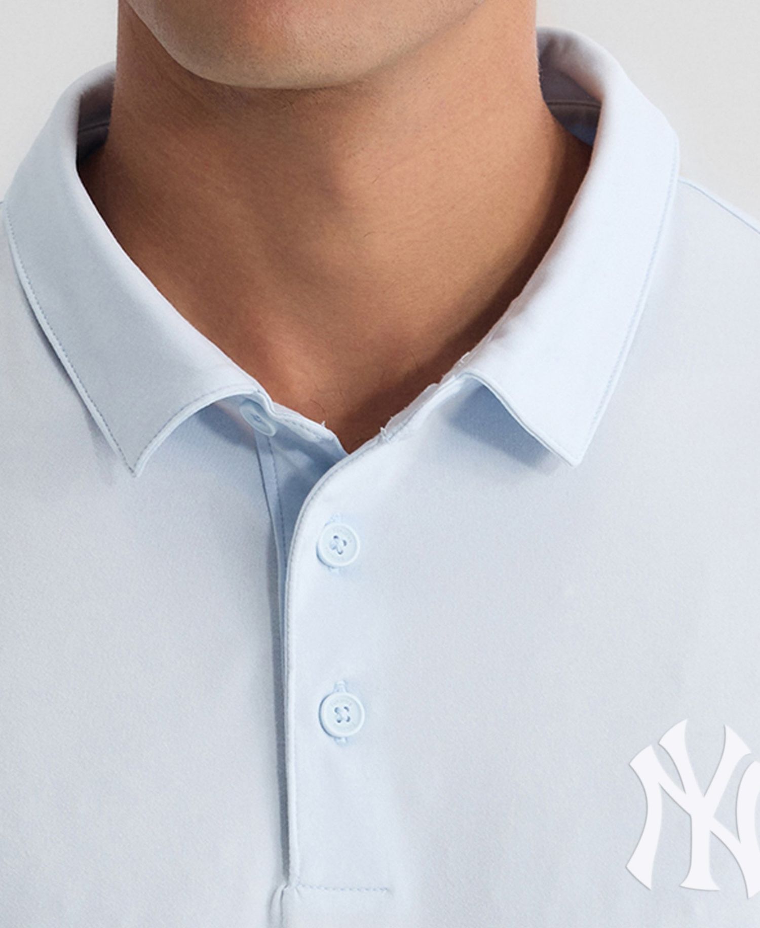 Men's Light Blue New York Yankees Clutch Polo Shirt