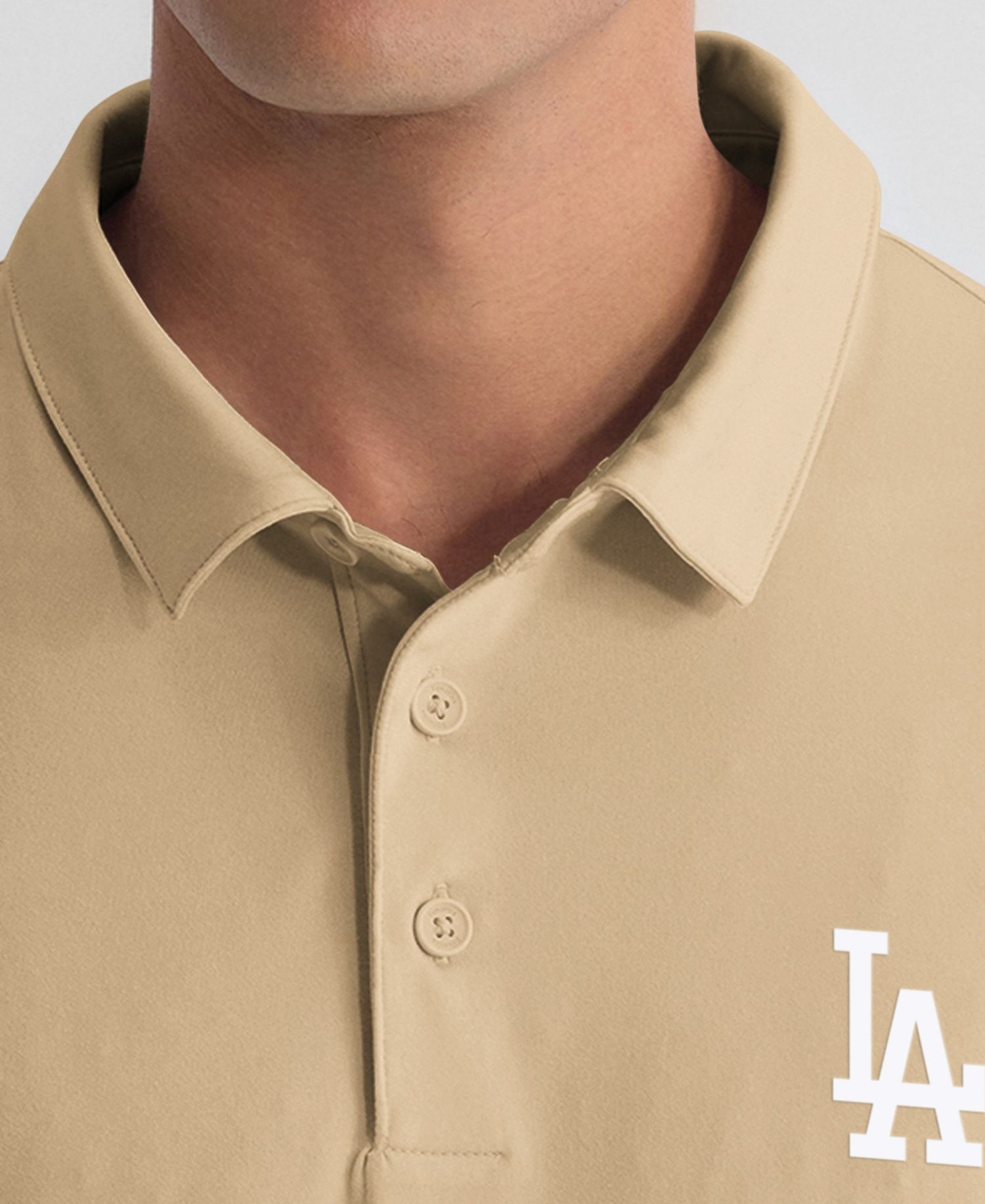 Men's Khaki Los Angeles Dodgers Clutch Polo Shirt