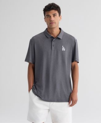 Men's Charcoal Los Angeles Dodgers Clutch Polo Shirt