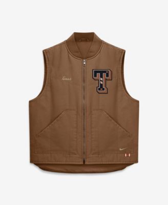 Men's Brown Texas Longhorns Academic Padded Full-Zip Vest