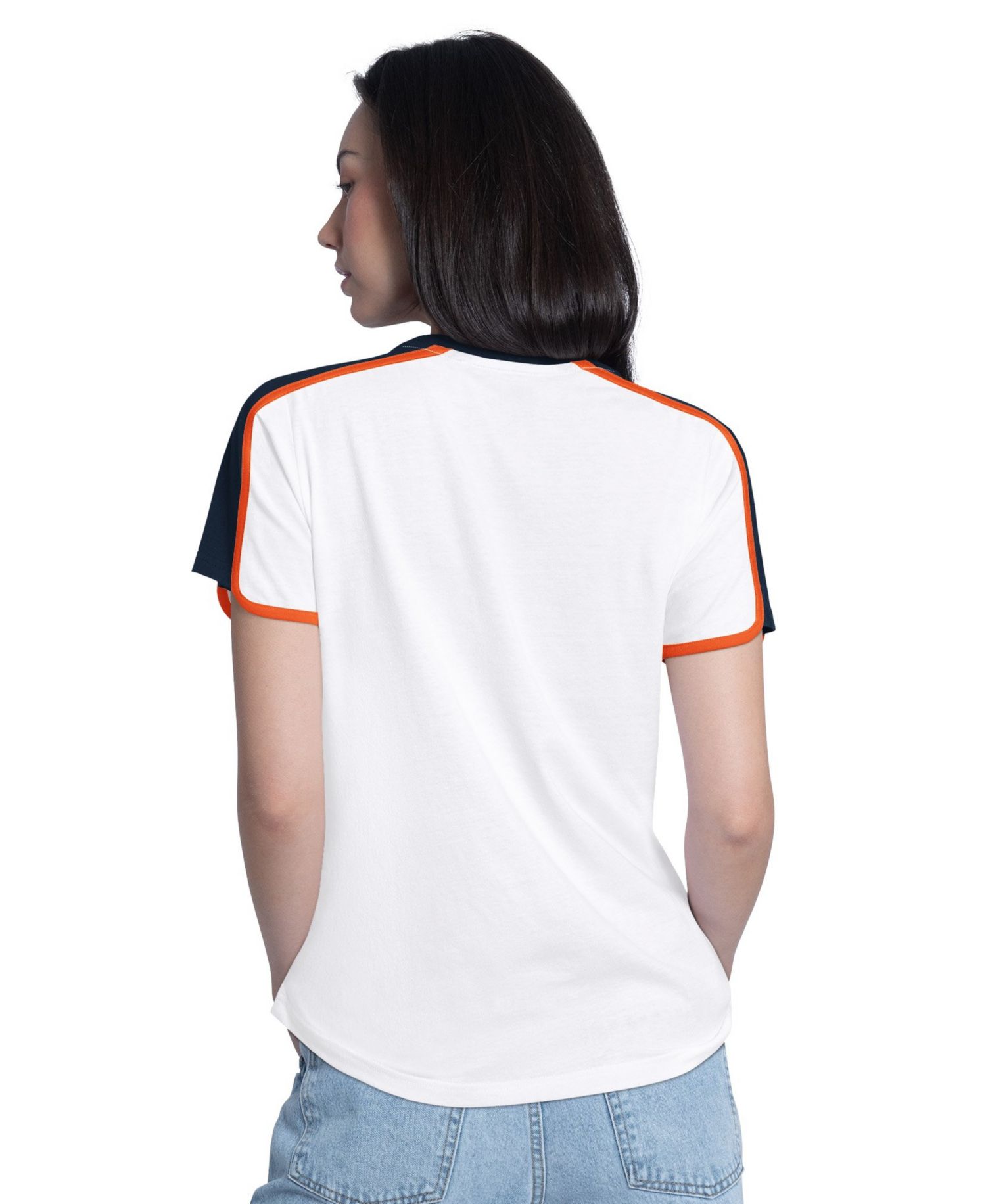 Women's White Detroit Tigers First Lane Fashion T-Shirt