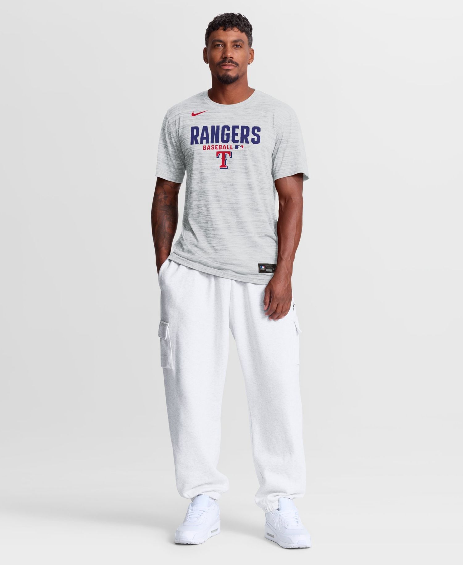 Men's White Texas Rangers Authentic Collection Velocity Dri-FIT T-Shirt