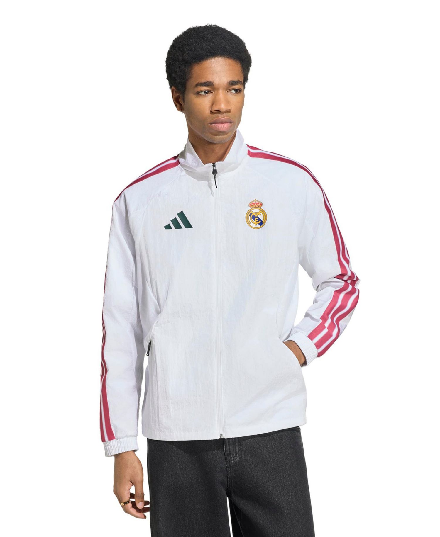 Men's White Real Madrid 2026 Full-Zip Anthem Jacket