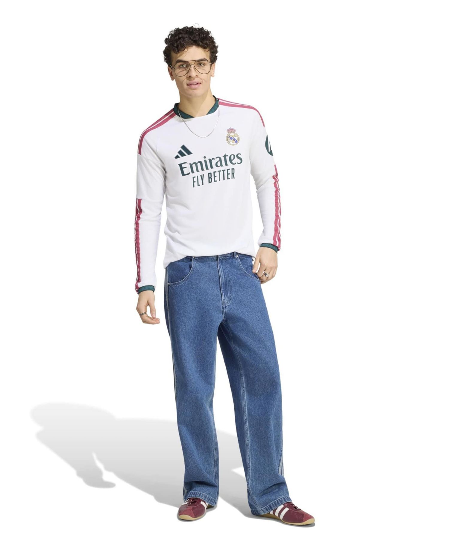 Men's White Real Madrid 2026/27 Home Replica Long Sleeve Jersey