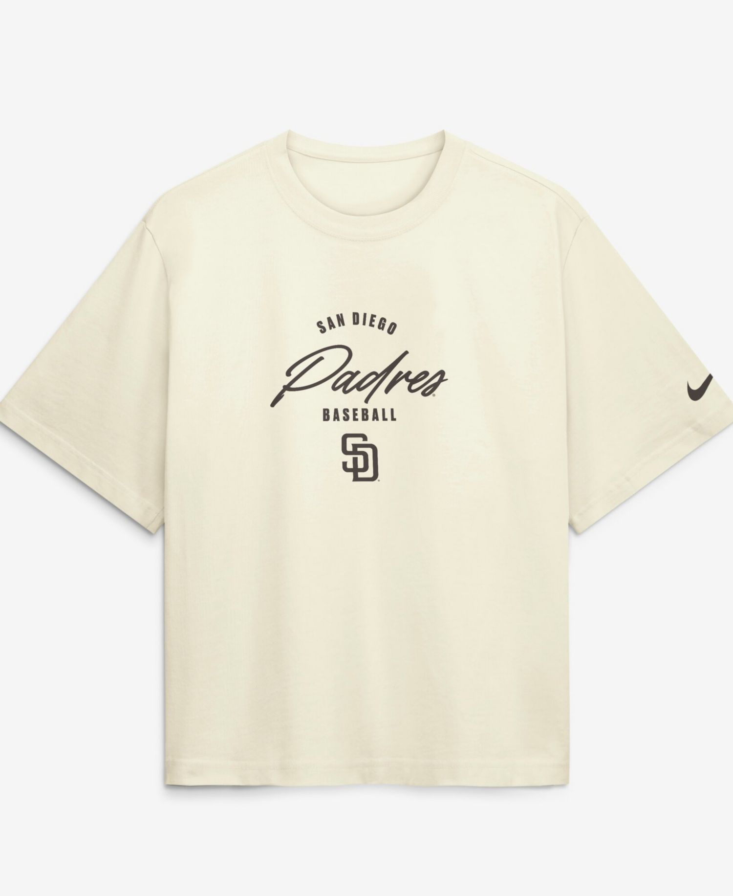Women's Jackson Merrill Cream San Diego Padres Premium Essentials Boxy Name Number T-Shirt