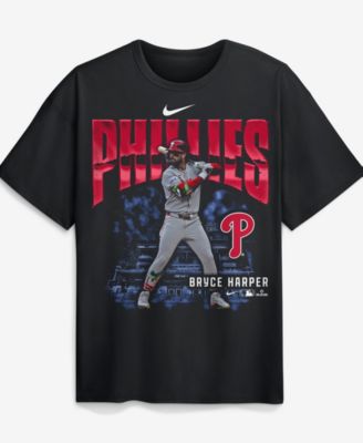 Men's Bryce Harper Black Philadelphia Phillies Enlarged Player Graphic Max90 Heavyweight T-Shirt