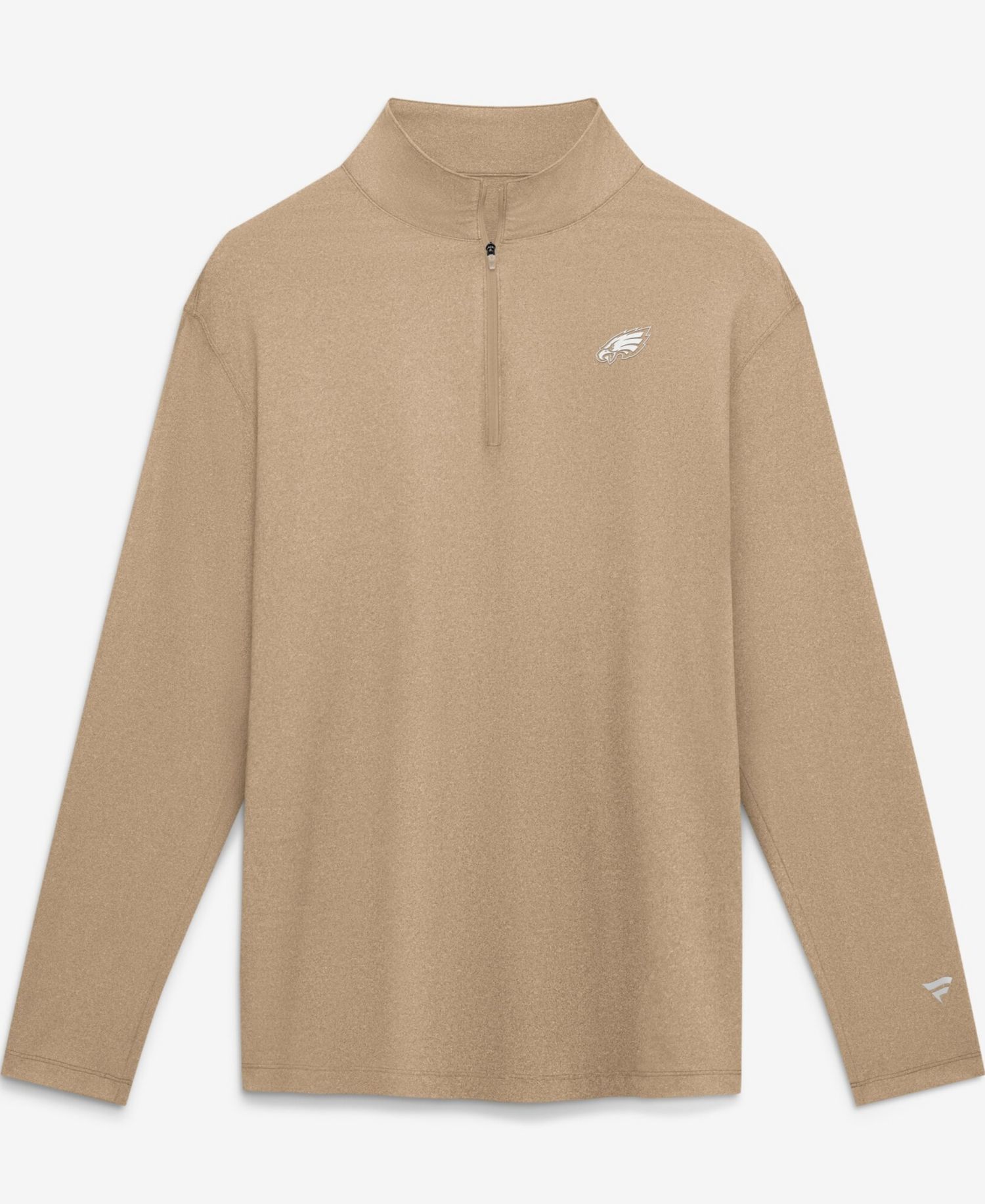 Men's Tan Philadelphia Eagles Clutch Quarter-Zip Pullover Sweatshirt
