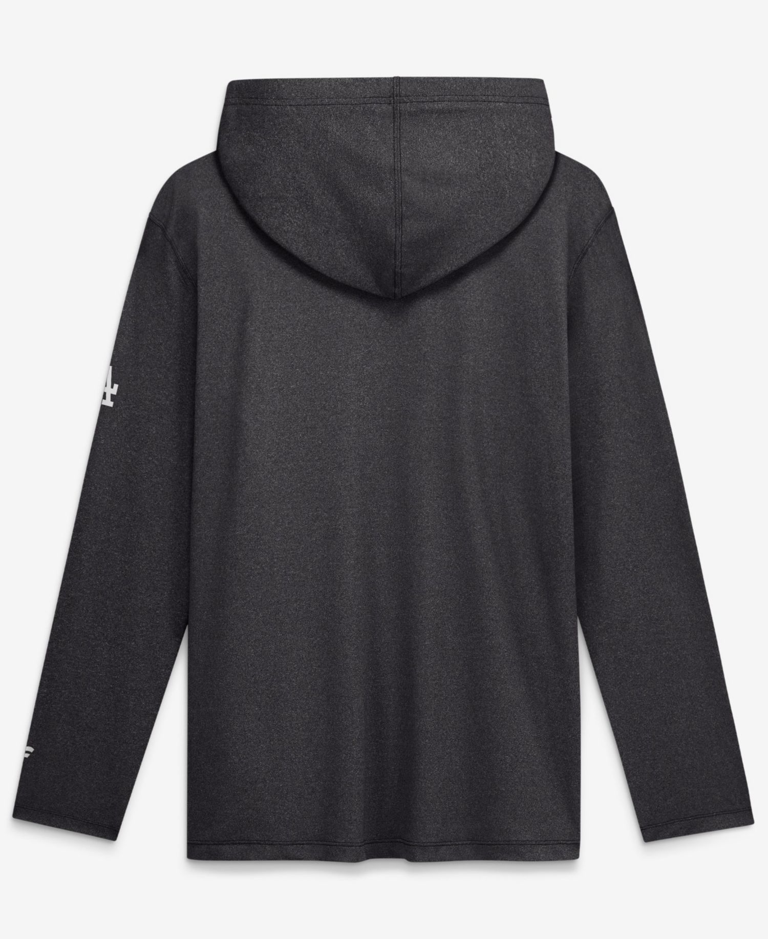 Men's Charcoal Los Angeles Dodgers Clutch Long Sleeve Hooded T-Shirt