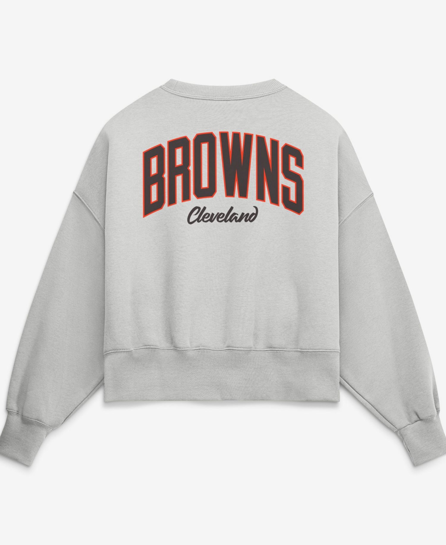 Women's Gray Cleveland Browns Oversized Primetime Phoenix Fleece Sweatshirt