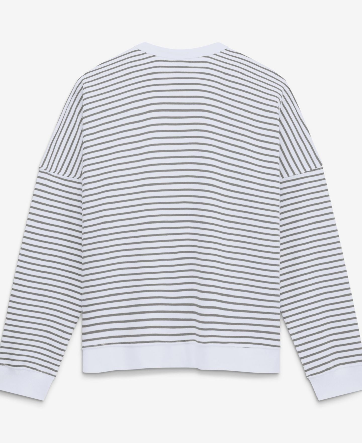 Женский свитшот Fanatics White/Gray Green Bay Packers Striped Oversized French Terry — фото 4