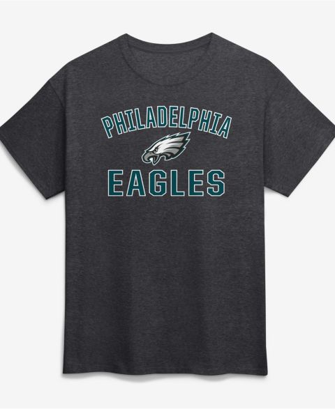 Мужская футболка Logo Athletic Charcoal Philadelphia Eagles Cotton Victory Arch