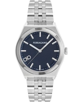 Men's Silver Stainless Steel Bracelet Watch 40mm