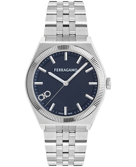 Мужские часы Ferragamo Silver Stainless Steel Bracelet Watch 40mm
