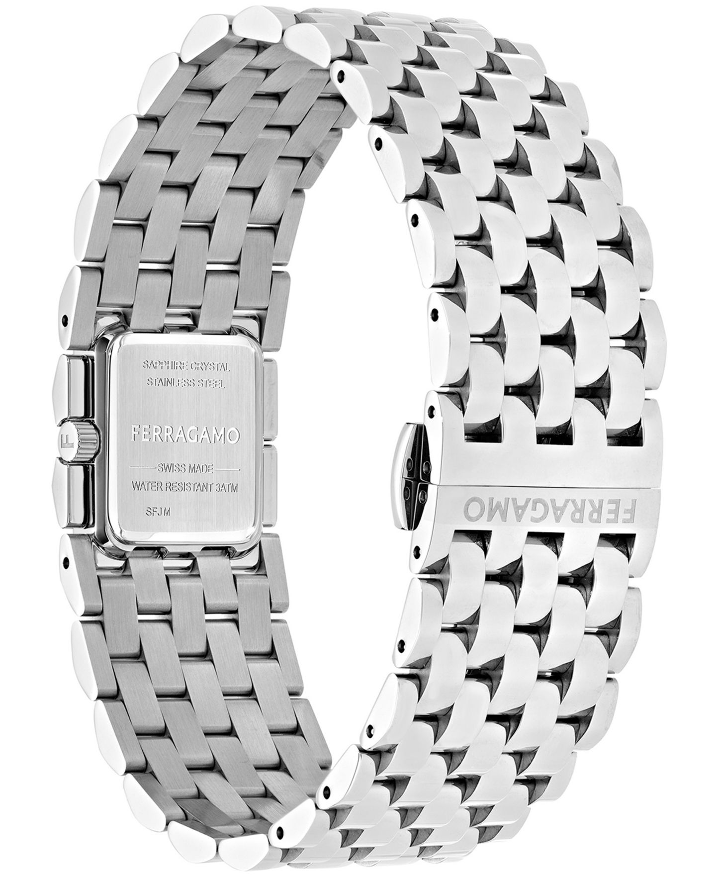 Женские часы Ferragamo Entrelace Silver Stainless Steel Bracelet Watch 19mm — фото 3