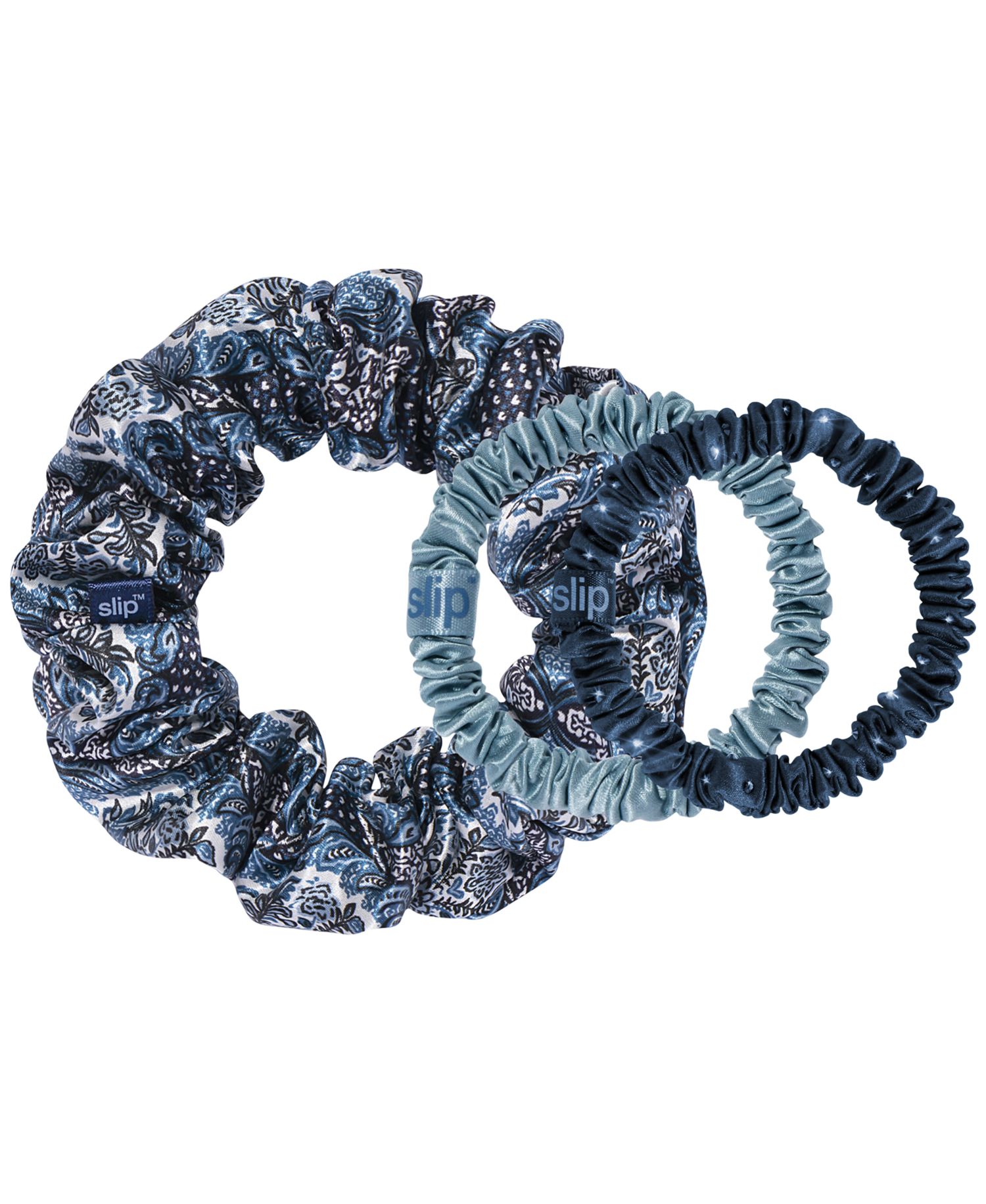 Pure Silk Assorted Scrunchies Mystery Box, Set of 4