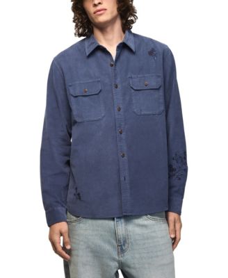Men's Embroidered Corduroy Workshirt