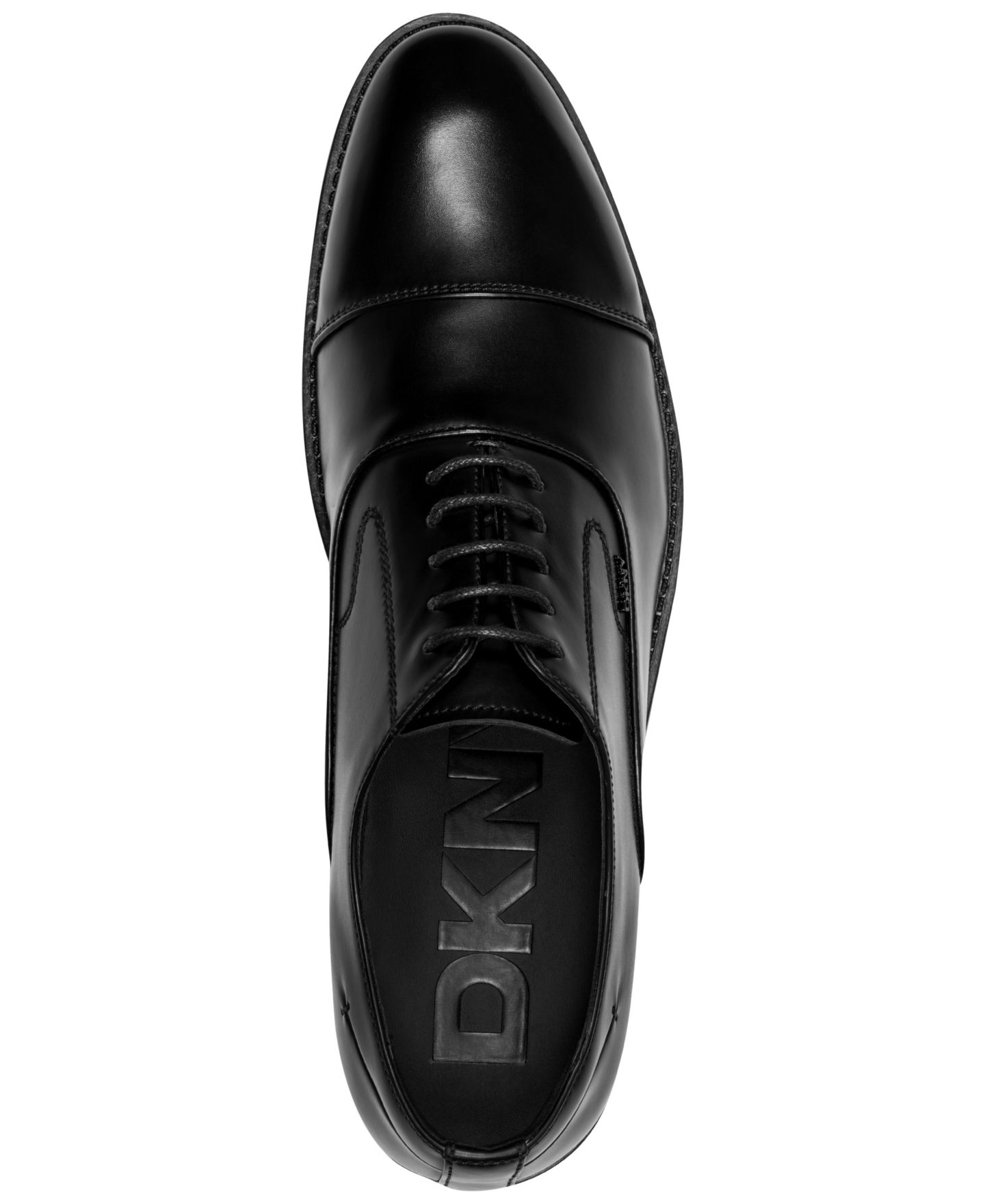 Мужские туфли DKNY Felton Cap-Toe Oxfords, цвет: Чёрный — фото 4