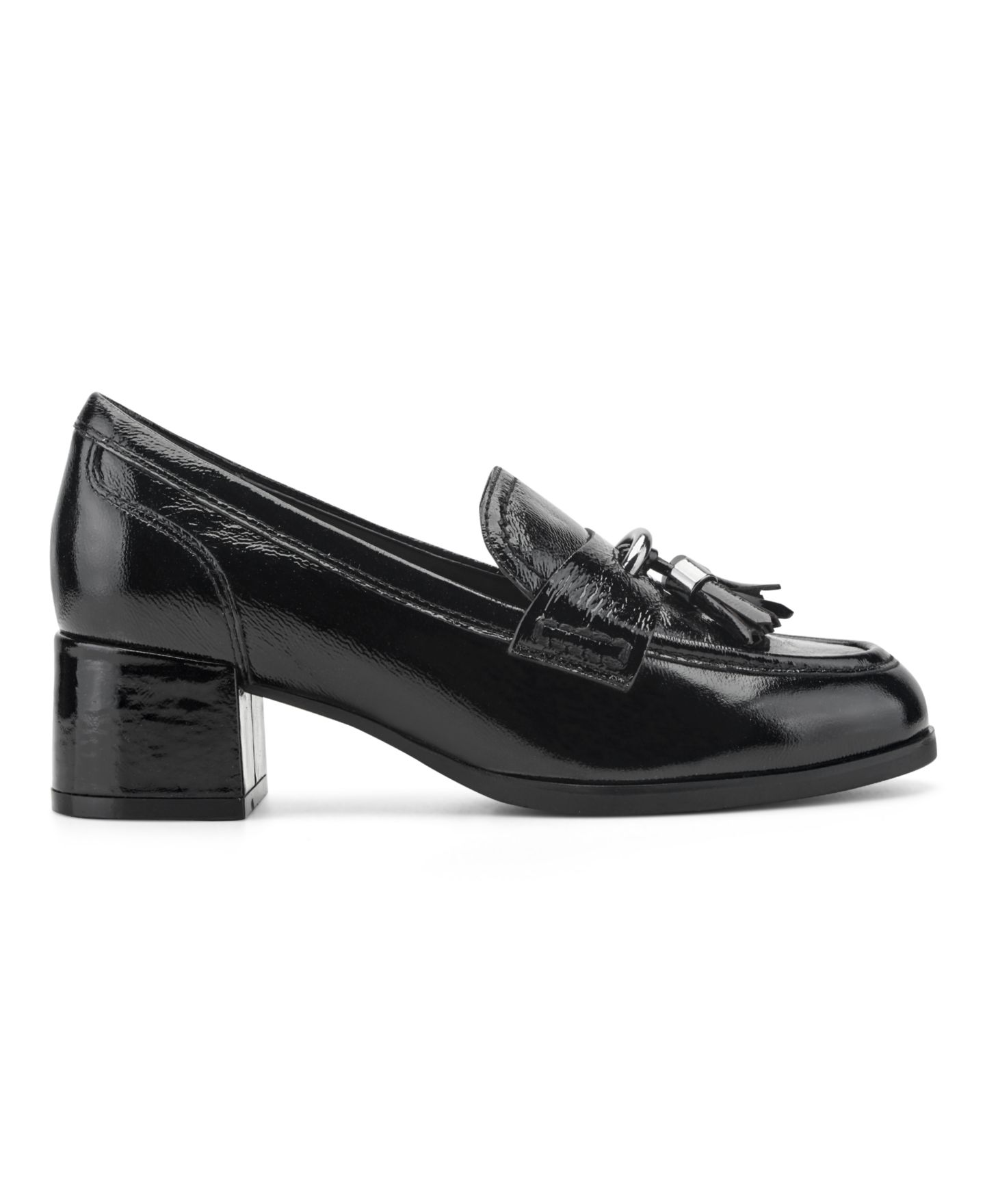 Женские туфли Easy Spirit Irelyn Block Heel Dress Loafers, цвет: Чёрная лаковая кожа — фото 2