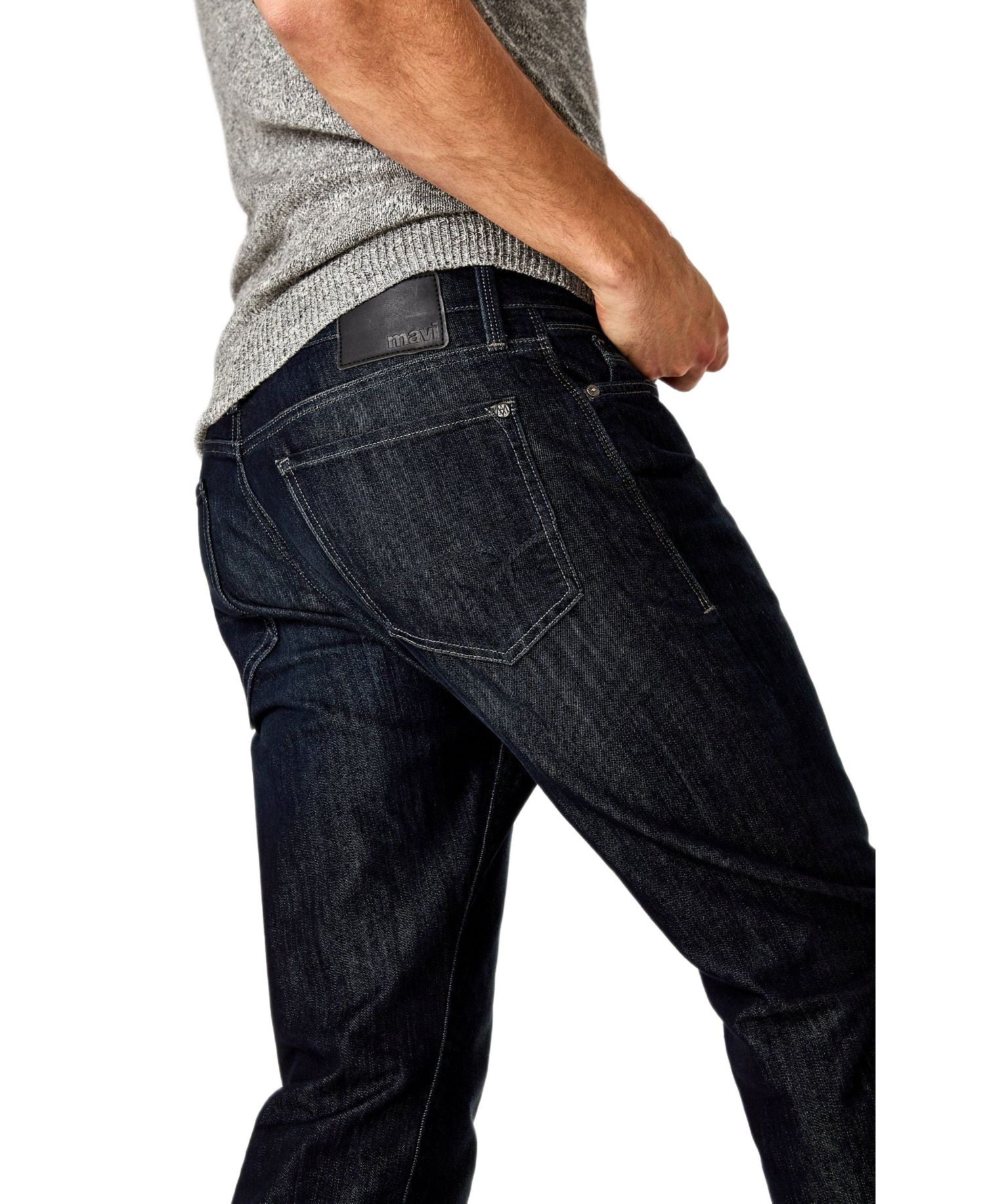 Men's Matt Mid Rise Relaxed Straight Leg In Deep Stanford Jean