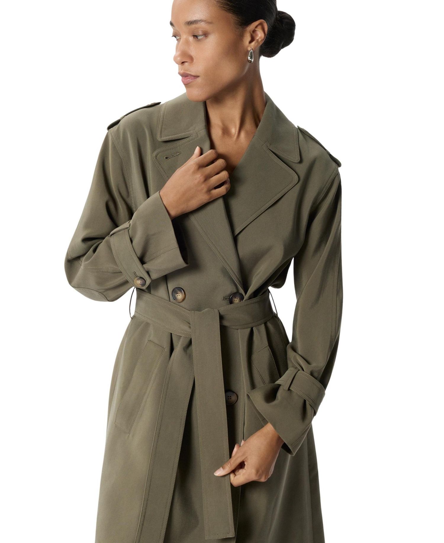 Women's Riley Belted Long Trench Coat