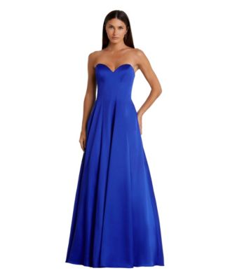 Women's Strapless Sweetheart Satin Ball Gown