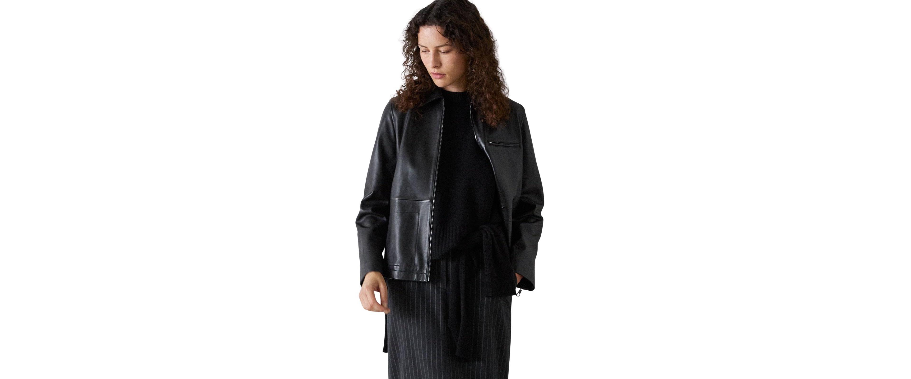 Whistles Women's Kate Zip Leather Jacket