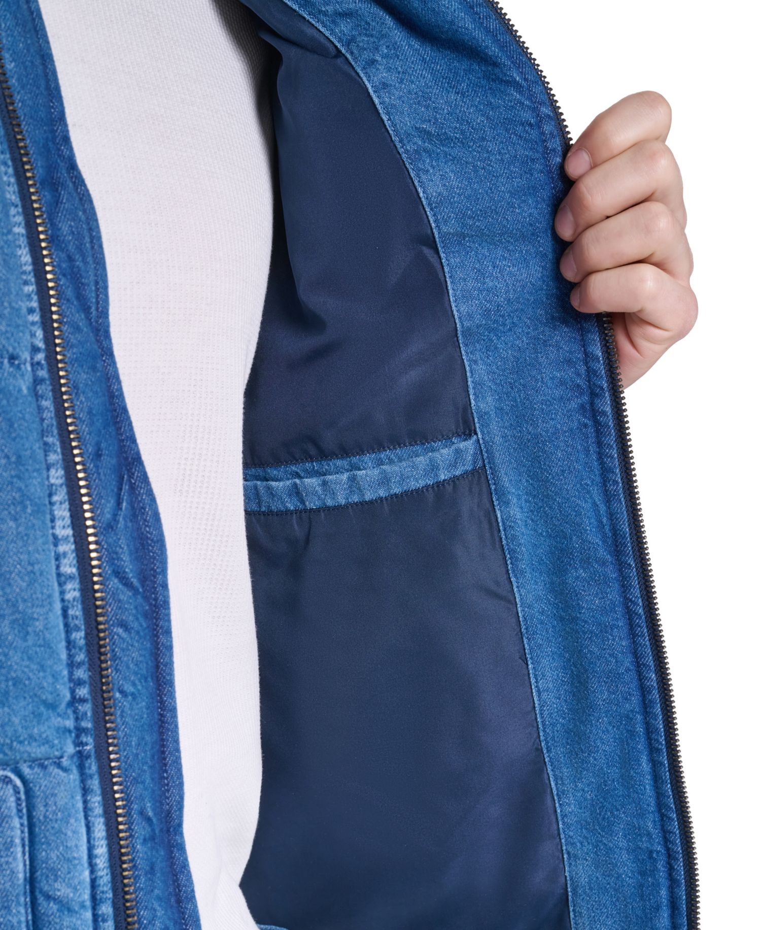 Men's Quilted Denim Classic-Fit Vest