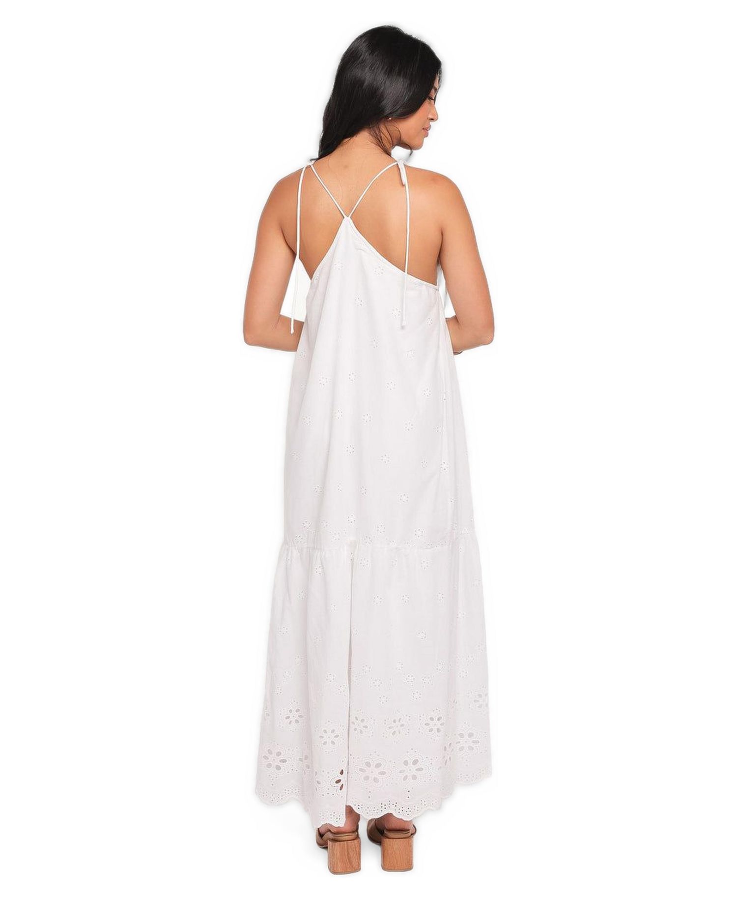 Women's Sharlice Eyelet Scoop Neck Sleeveless Maxi Dress