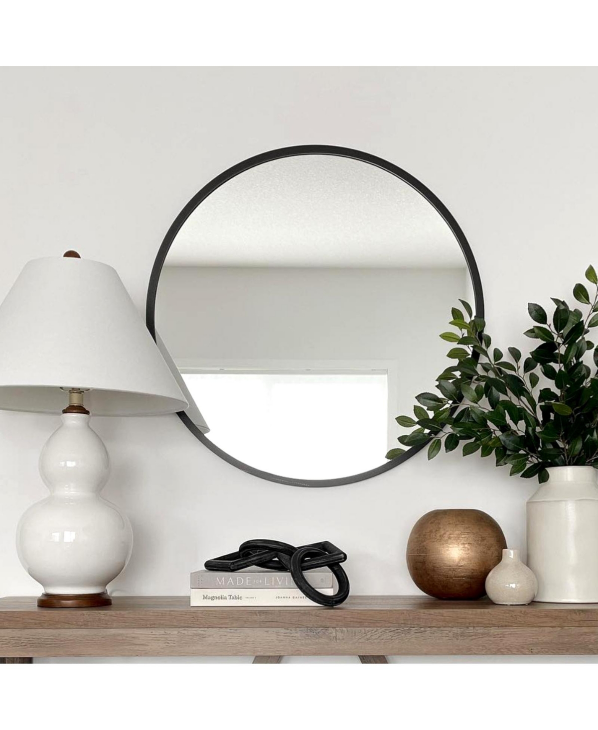 Busdays 20 Inch Round Bathroom Mirror Wall Mounted