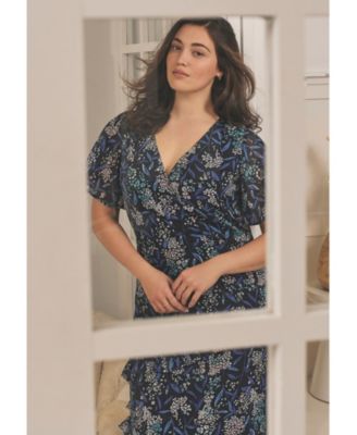 babyboo carrie mini dress Color:Onyx Meadow Print brunches and wedding parties Cute Bow Mini Dress group_size:plus:plus-size-3-4-sleeve-zip-up-travel-jersey-dress-l51535w-black