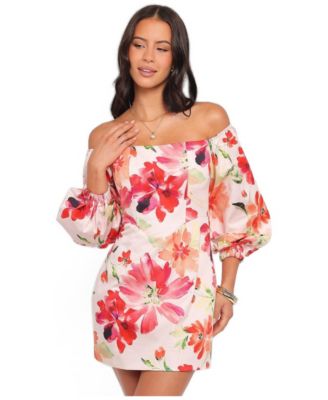 Women's Annette Floral 3/4-Sleeve Mini Dress