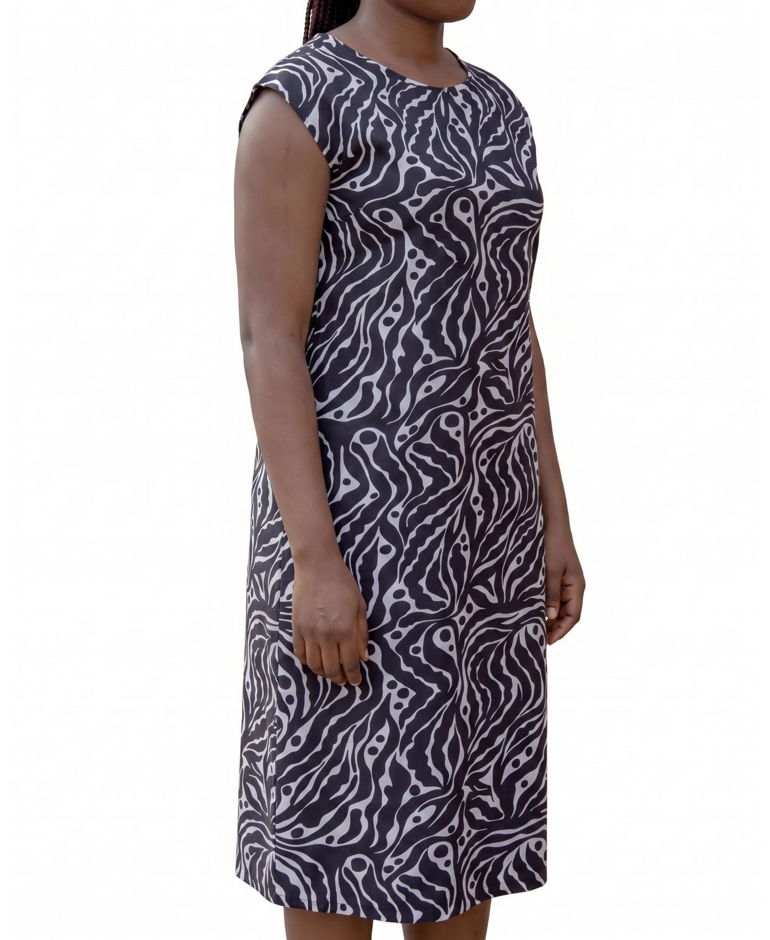 Plus Size Divine Jersey V-Neck A-Line Midi Dress
