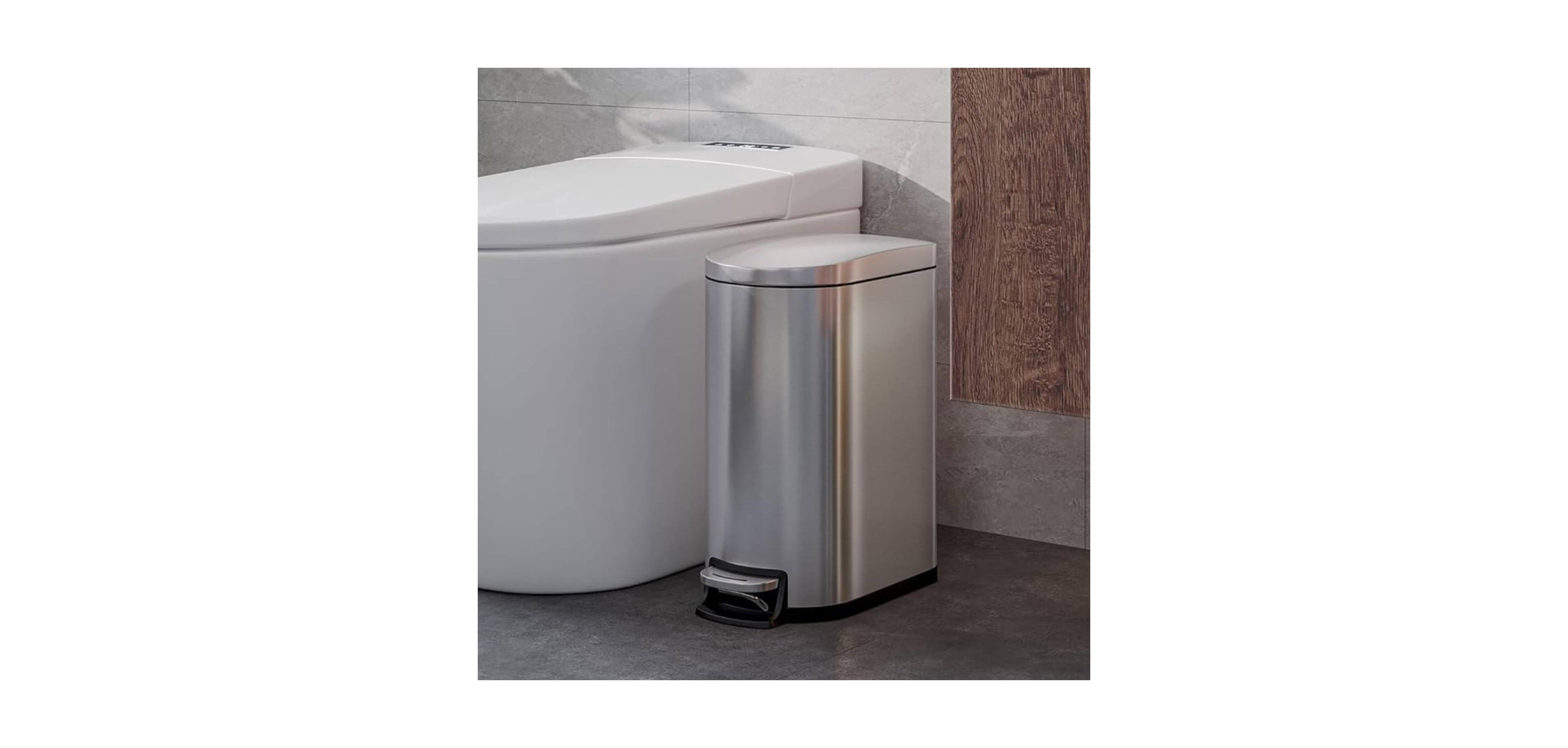 gaomon 2.6 Gallon Stainless Steel Step-on Trash Can