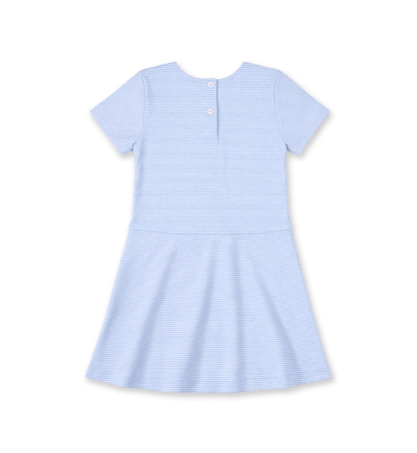 Платье Florence Eiseman Stripe Knit Dress With Applique Crayons для девочек, цвет: Синий — фото 4