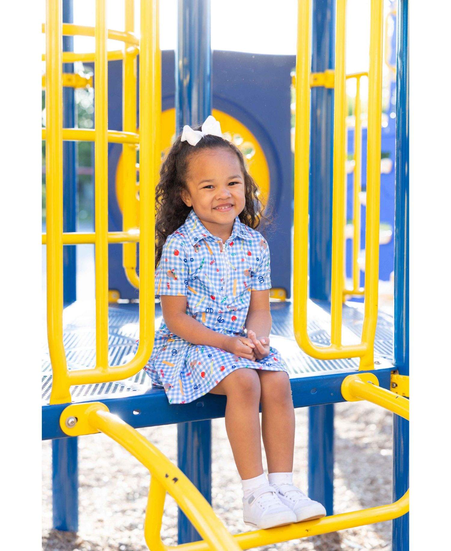 Toddler Girls 2T - 8 School Print Performance Knit Dress