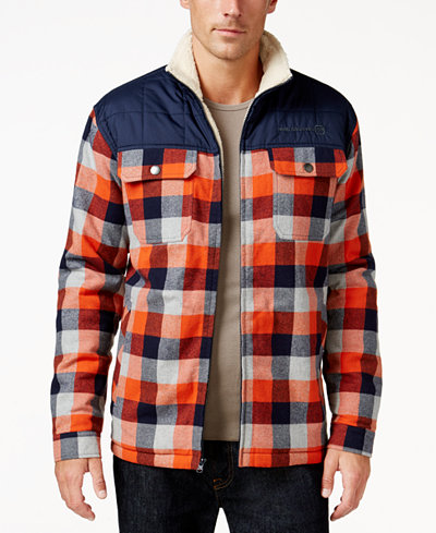 Free Country Men's Sherpa Collar Plaid Jacket