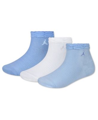 Girls' 9-11 Scrunchie Ankle Socks, 3-Pack
