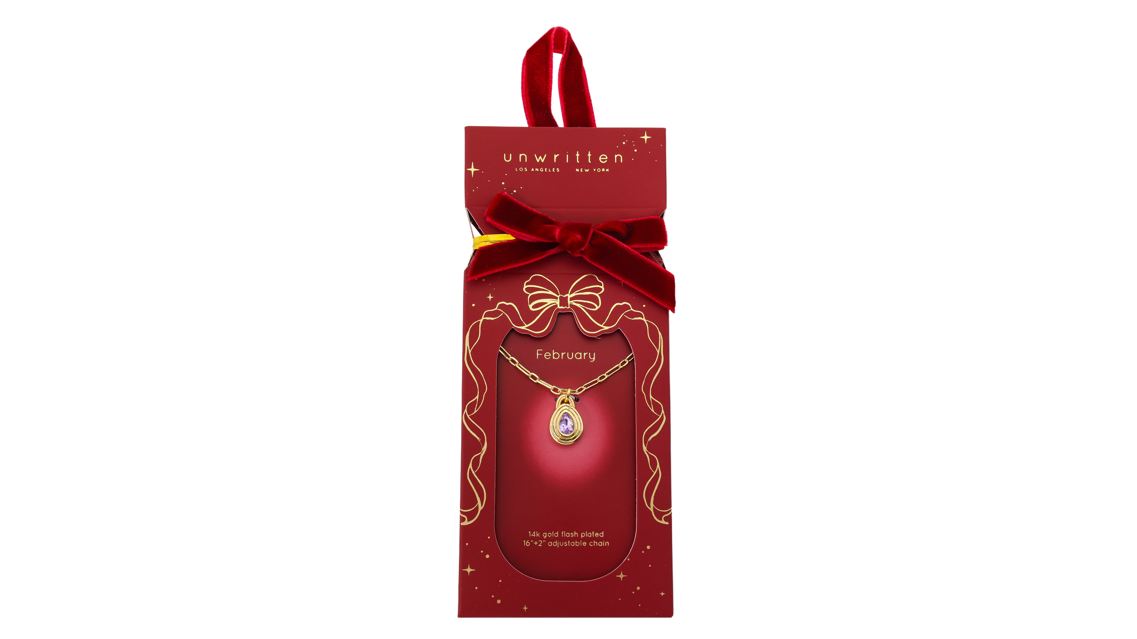 Unwritten Crystal 14k Gold-Plated Birthstone Pendant Necklace
