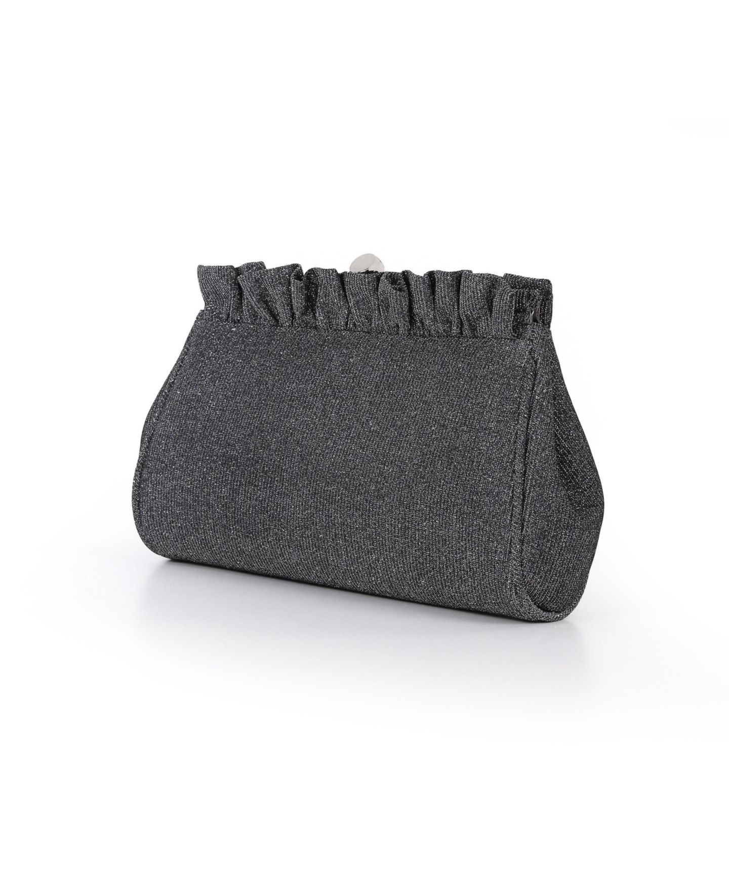 Женский клатч Jewel Badgley Mischka Ria Sparkle Jacquard Ruffle Top Clutch, цвет: Оловянный — фото 2