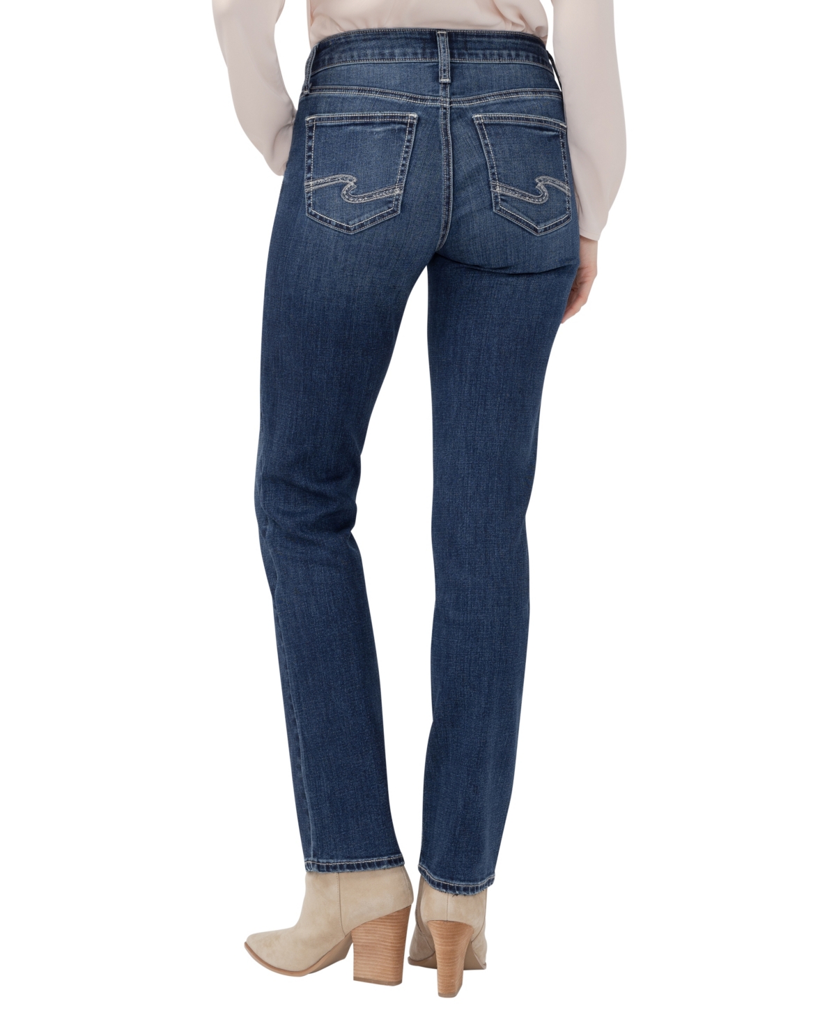 Silver Jeans Co. Women's Suki Straight-Leg Mid-Rise